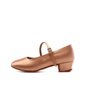 Women Satin Standand Low Heeled Modern Dance Shoes