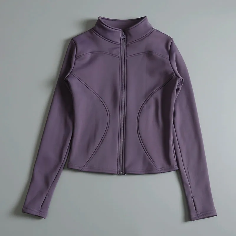 Women's Thickening Slim Fit Slimming Quick-Drying Running Exercise Coat