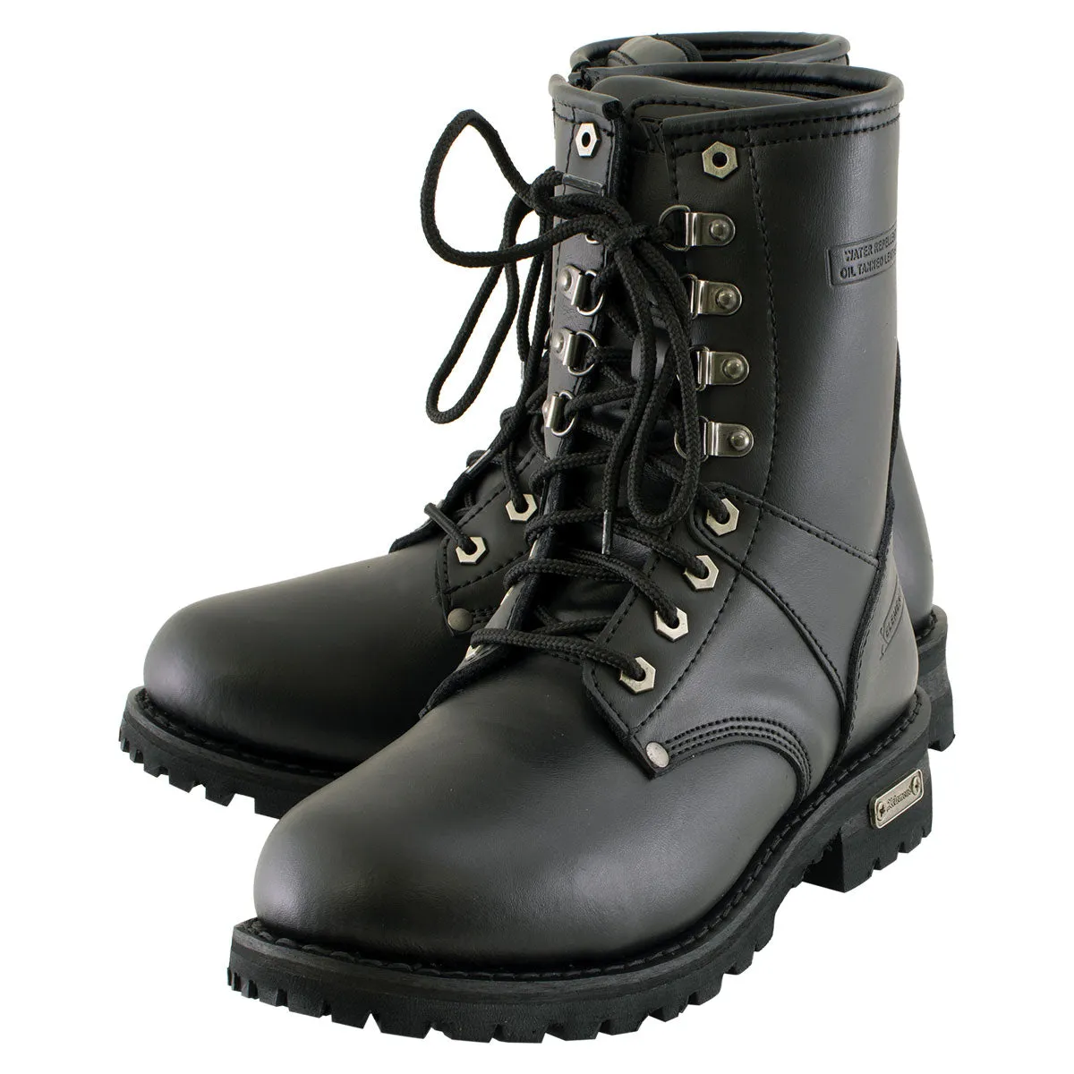 Xelement 1446 Men's Vigilant Black Leather Logger Boots with Inside