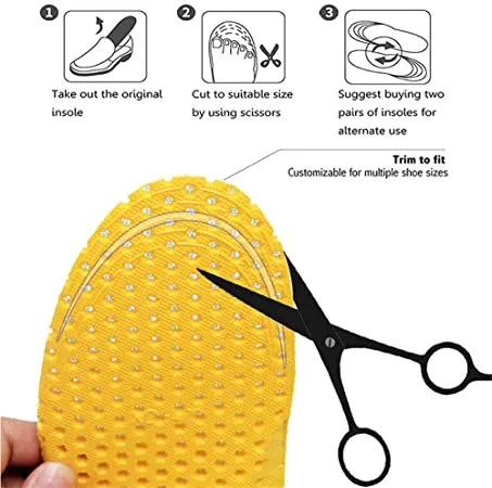 XINIFOOT | 3 Pairs Breathable Shoe Insoles Water Shoes Inserts Sports Shoe Insole Replacement Insoles for Womenment Insoles